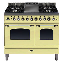 ILVE PDN100FMP Milano Freestanding Dual Fuel Range Cooker Cream